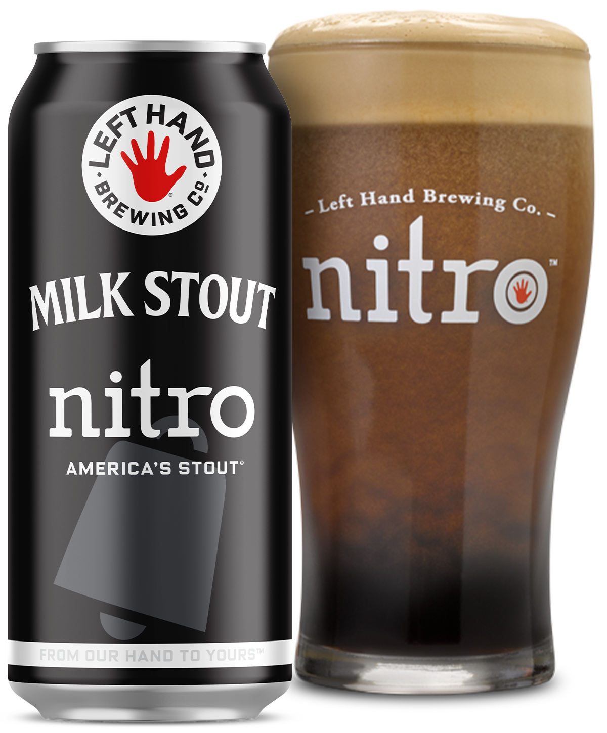 Milk Stout Milk can & glass